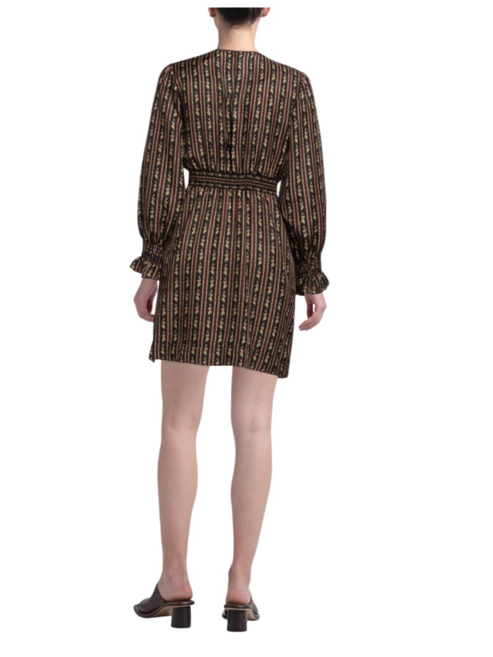 SANDRO Karma Floral-print silk- mini dress florals button up Size 34/ US 2 NWT - Picture 6 of 13
